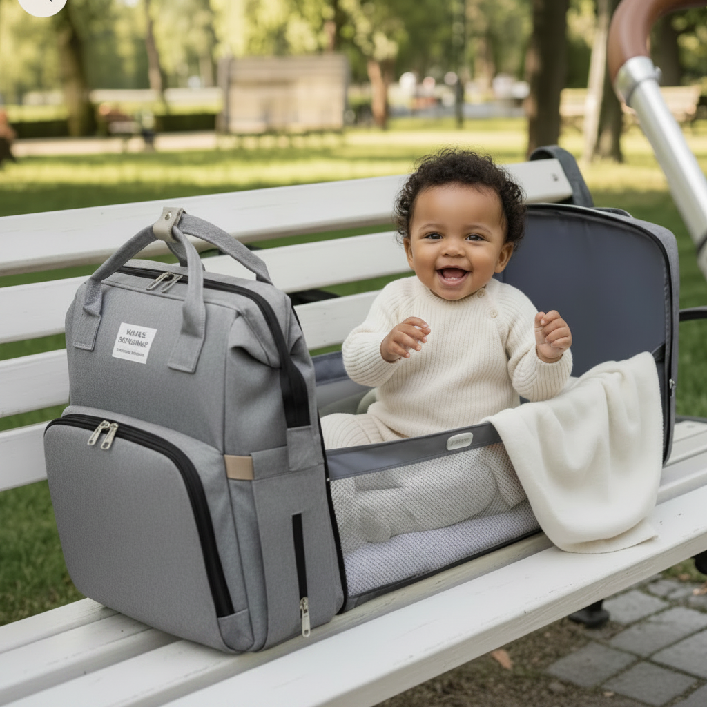 Sac à langer Naelo Baby – Lit pliable intégré